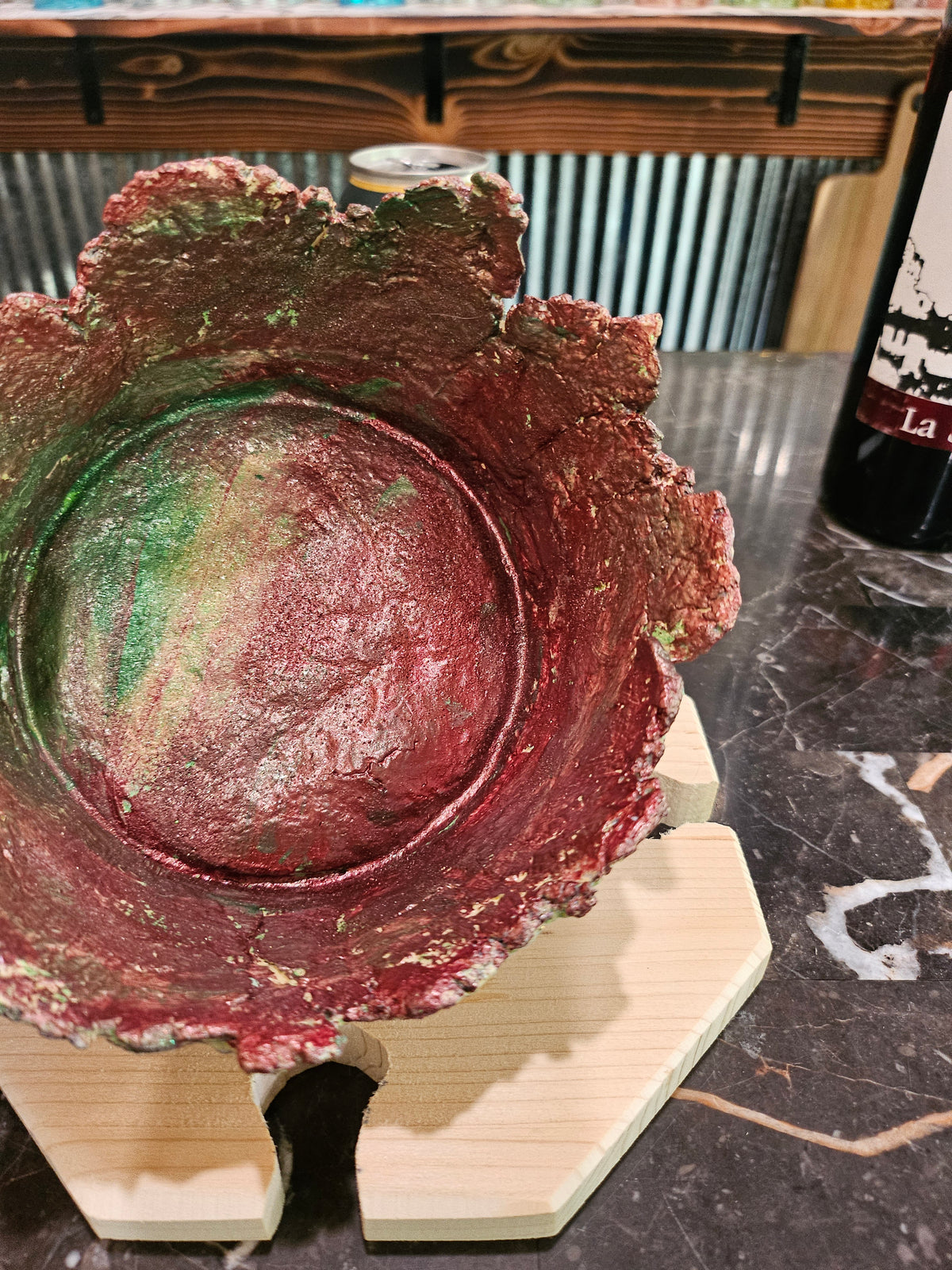 Recycled paper clay bowl